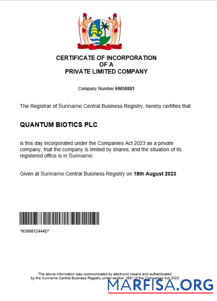 Downloadable Suriname business registration certificate Word and PDF template
